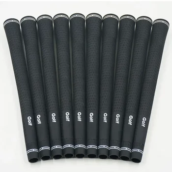 13 adet Siyah Golf Sapları Seti 5/10 adet Golf Kulübü Sapları Alt Boy Standart Orta Boy Jumbo Sapları Kauçuk Demir Kavrama Sürücüsü Ahşap
