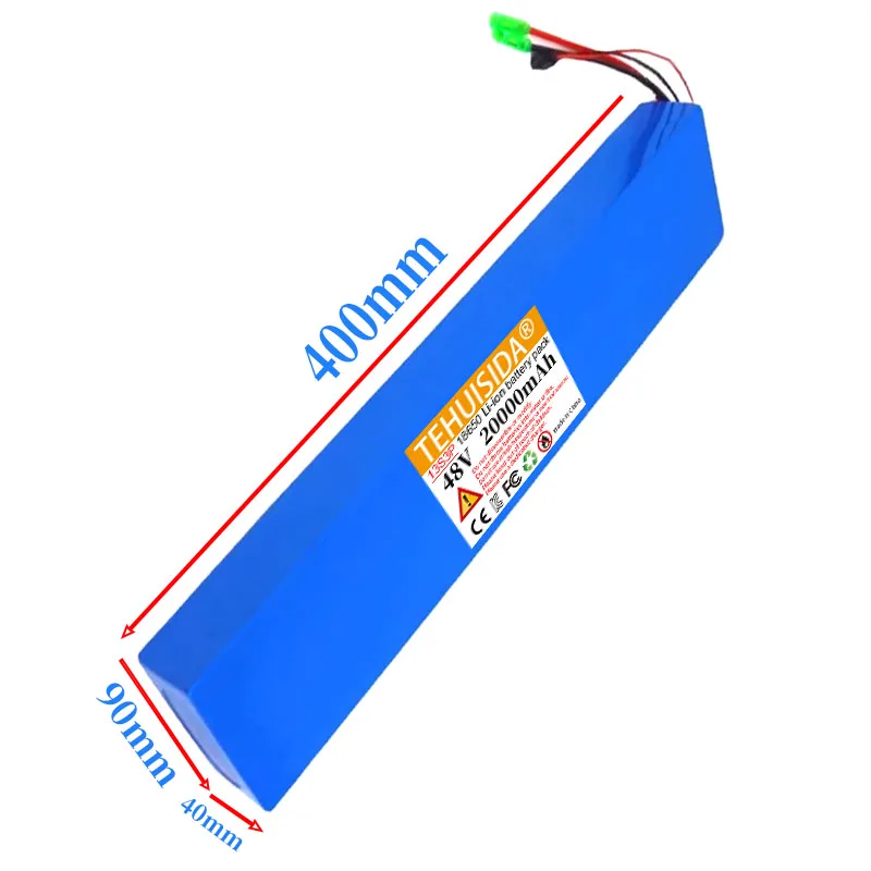 New 48V 20Ah 13S3P Rechargeable Lithium-ion Battery Pack Suitable for 500W 700W Electric Mobility Tools and 18650 Lithium Bat