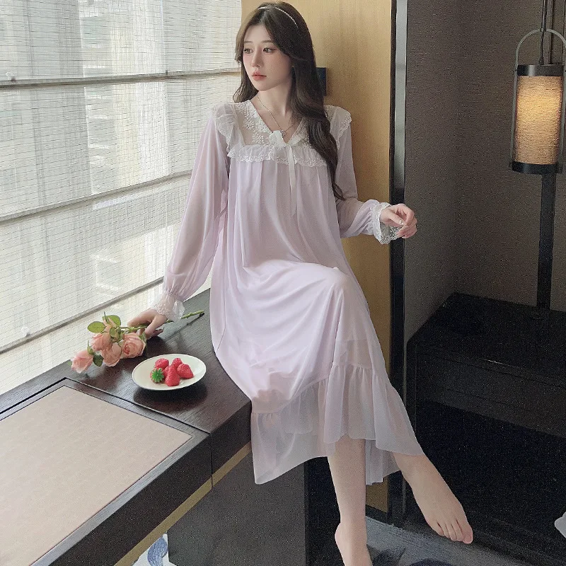 

Womens Summer Nightgowns with Bra Outdoor Loungewear Nightdress Night Dress Women Summer Dress Autumn Sexy Sleepwear Nighty