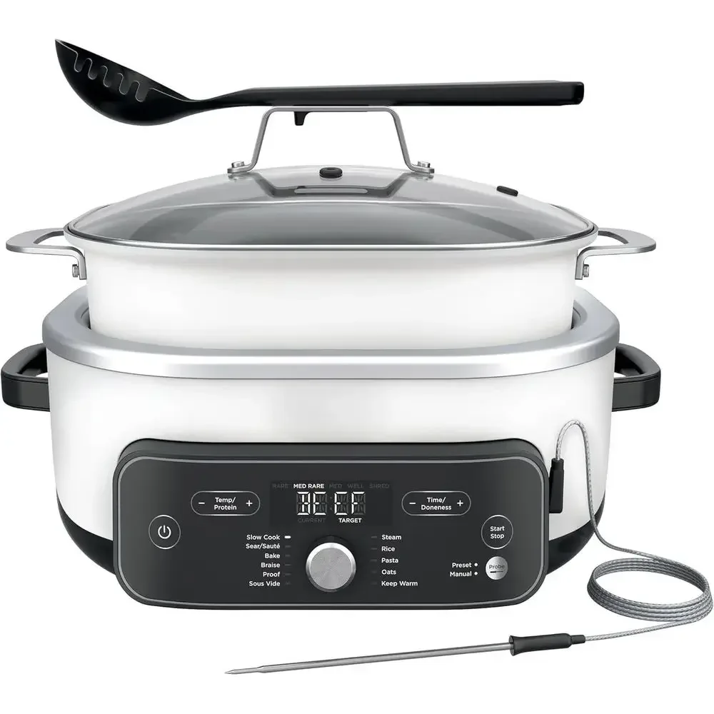 oodi PossibleCooker PRO 8.5Qt Multicooker 8 in 1 Slow Cooker, Dutch Oven, Steam Bake Roast Sear Sauté Bread Maker Warmer, Glass