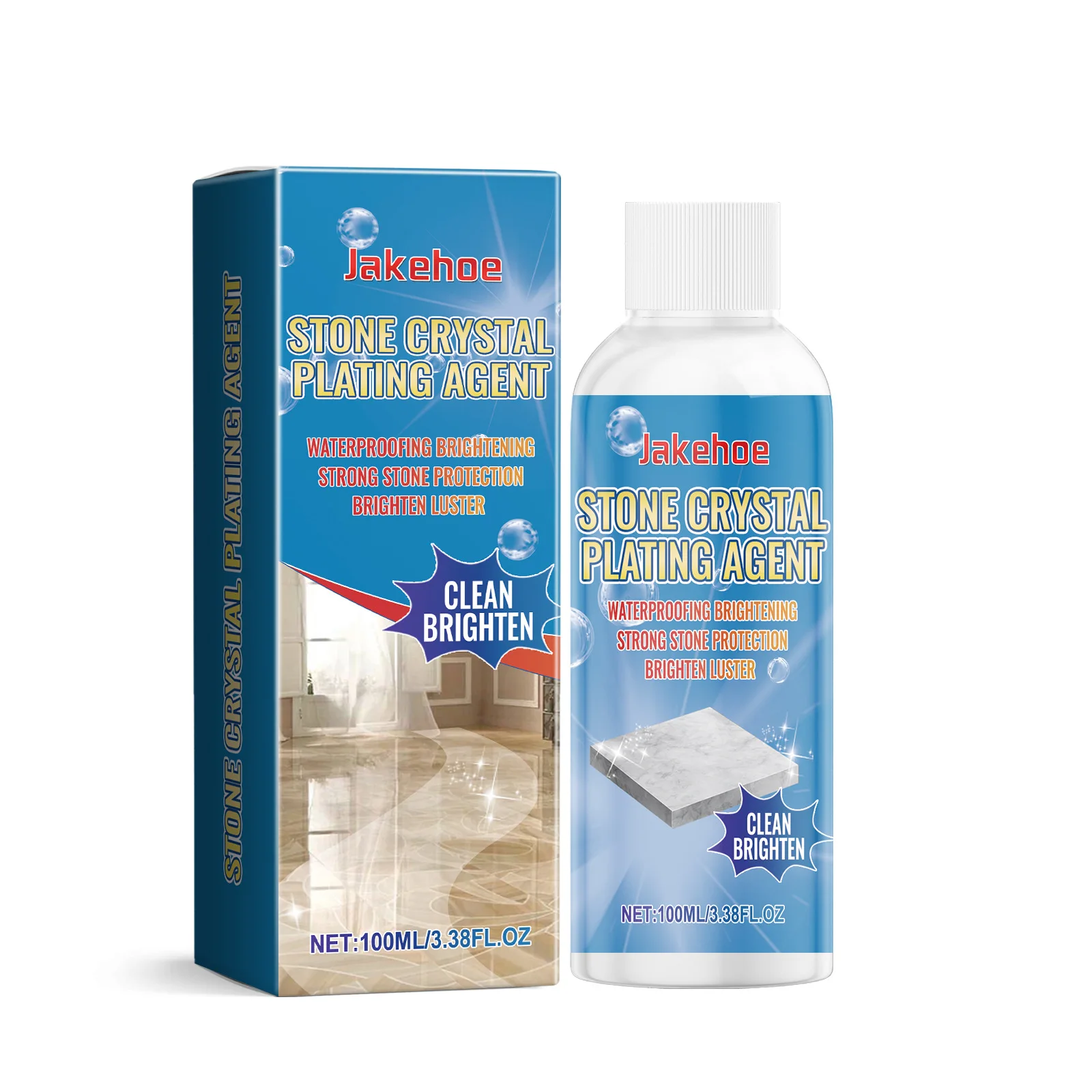 Stone Polishing Agent Scratch Repair Marble Cleaner for Kitchen Countertops Bathroom Tiles Natural Stone Coating Solution