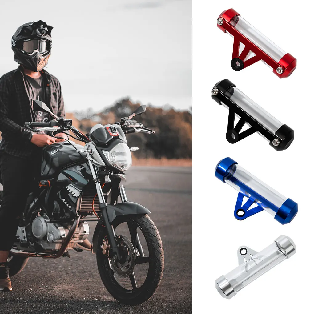 Tubo de impuestos para motocicleta resistente al agua, fácil de instalar, soporte de disco de impuestos para motocicleta elegante, plateado