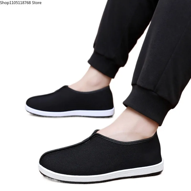 Scarpe tradizionali cinesi in cotone Kung Fu Scarpe in stoffa per allenamento di arti marziali Tai Chi traspiranti