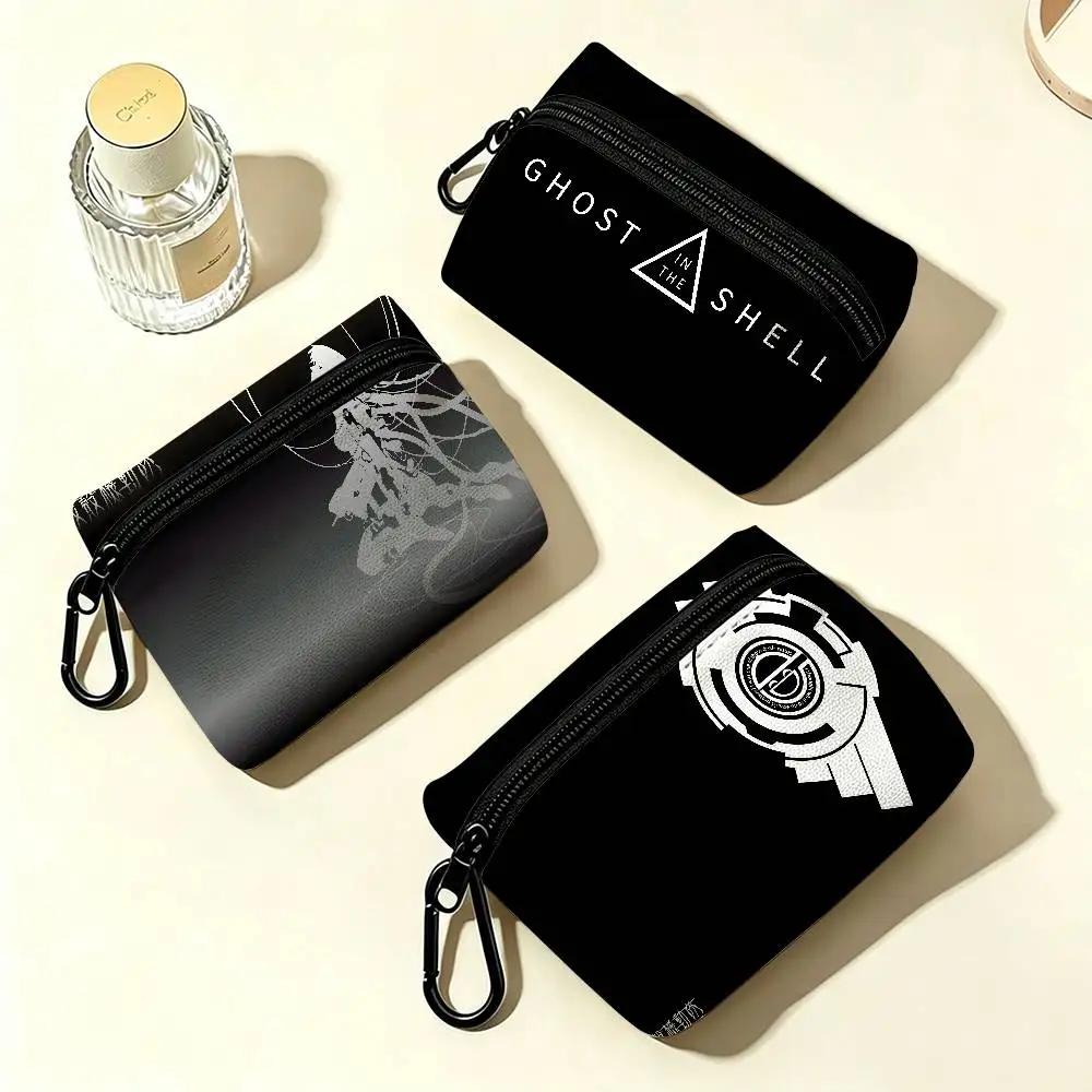 Ghost In The Shell Anime Daily Carry Oxford Fabric Small Coin Purse Multi-use Storage Pouch For Keys Cards Coins