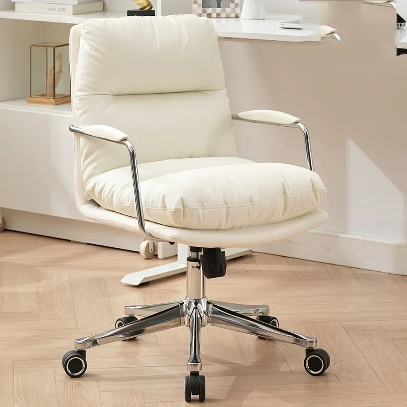 Design Backrest Office Chair Support Armpad Lazy Study Mobile Office Chair Room Comfy Nordic Cadeira Para Escritorio Furniture