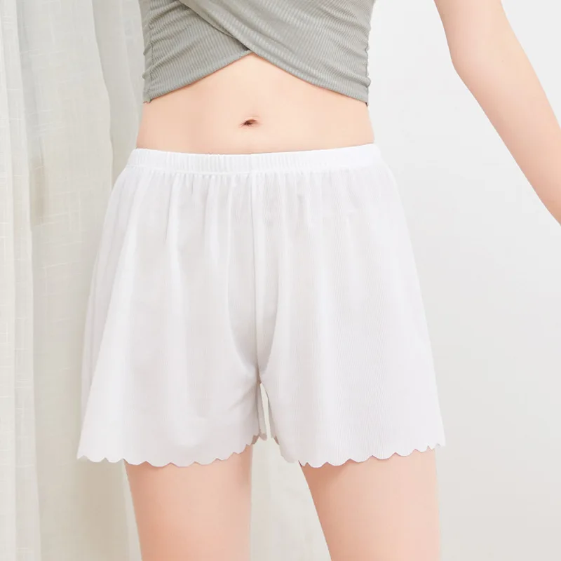 Womens Safety Short Pants Summer Outdoor Loose Seamless Ice Silk Safety Shorts For JK Skirt Girls Home Sleep Bottoms