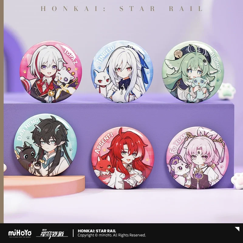 Sunsyea Honkai Star Rail Mercancía oficial miHoYo Original auténtico serie XBDMM insignia Blade Dan Heng Argenti Jingliu Huohuo