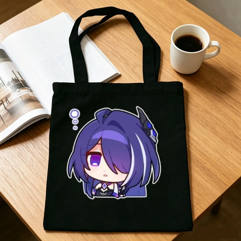 Honkai Star Rail tote bag reusable sac cabas torba na zakupy einkaufstasche woman