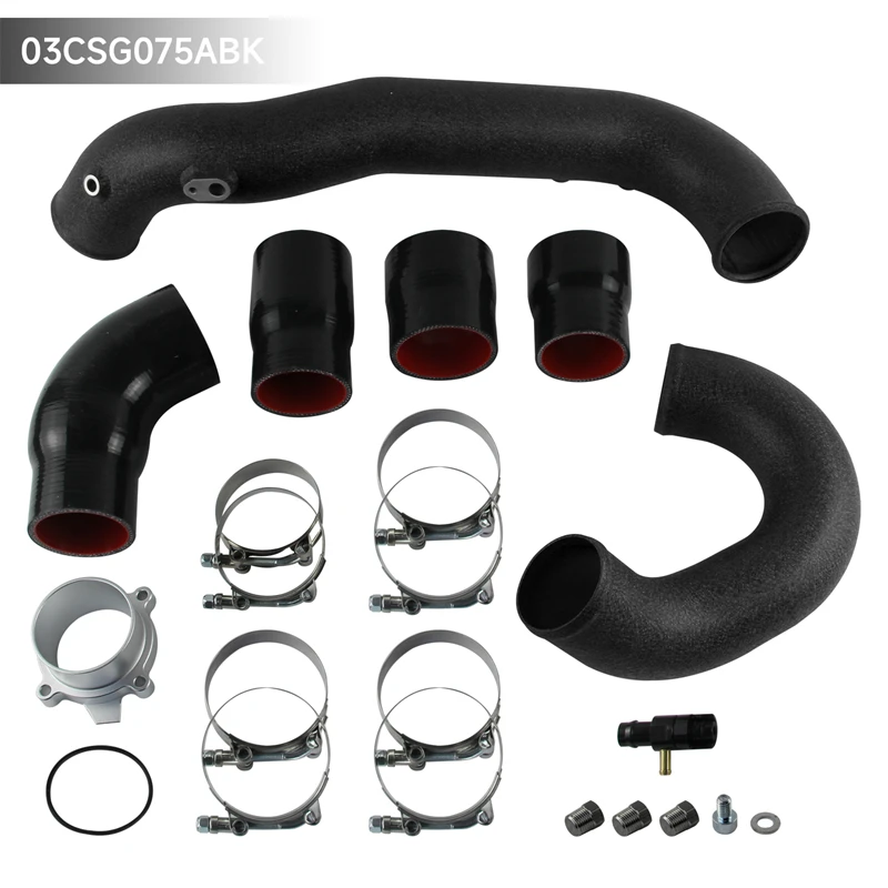 Intake Charge Boost Upgrade Intercooler Hose Pipe Kit For Audi EA839 B9 S4/S5 3.0TFSI V6 2017+ Performance Aluminium Black/Red