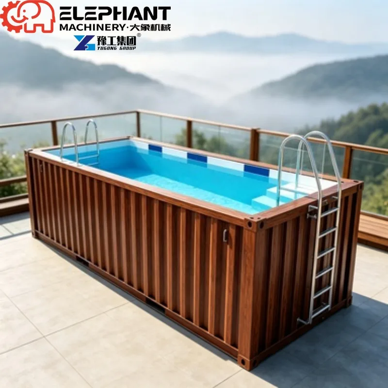 Children Mini Small Size Above Ground Pool, Quick Installation Custom FRP Fiberglass 15ft 20ft Shipping Container Swimming Pool