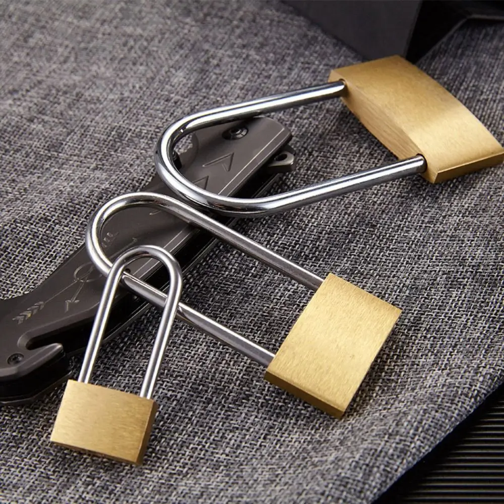 Gift Hardware Copper Padlock Small 3Keys Brass Padlock Copper Lock Locker Case Supply