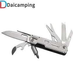 Daicamping DL15 DL21 DL19 Mini EDC Outdoors Camping Multi Tools Kit 440C Portable Folding Knife Scissors Hand Tool Multitool Set