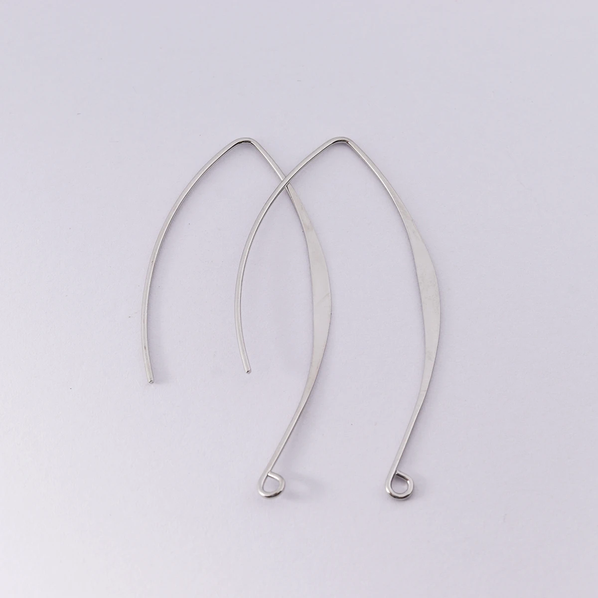 10/20pcs 45mm Anti Allergy V Shape Earring Hooks Ear Wires Hypoallergenic Earrings Clasp Wire for Diy Jewelry Making Accessories
