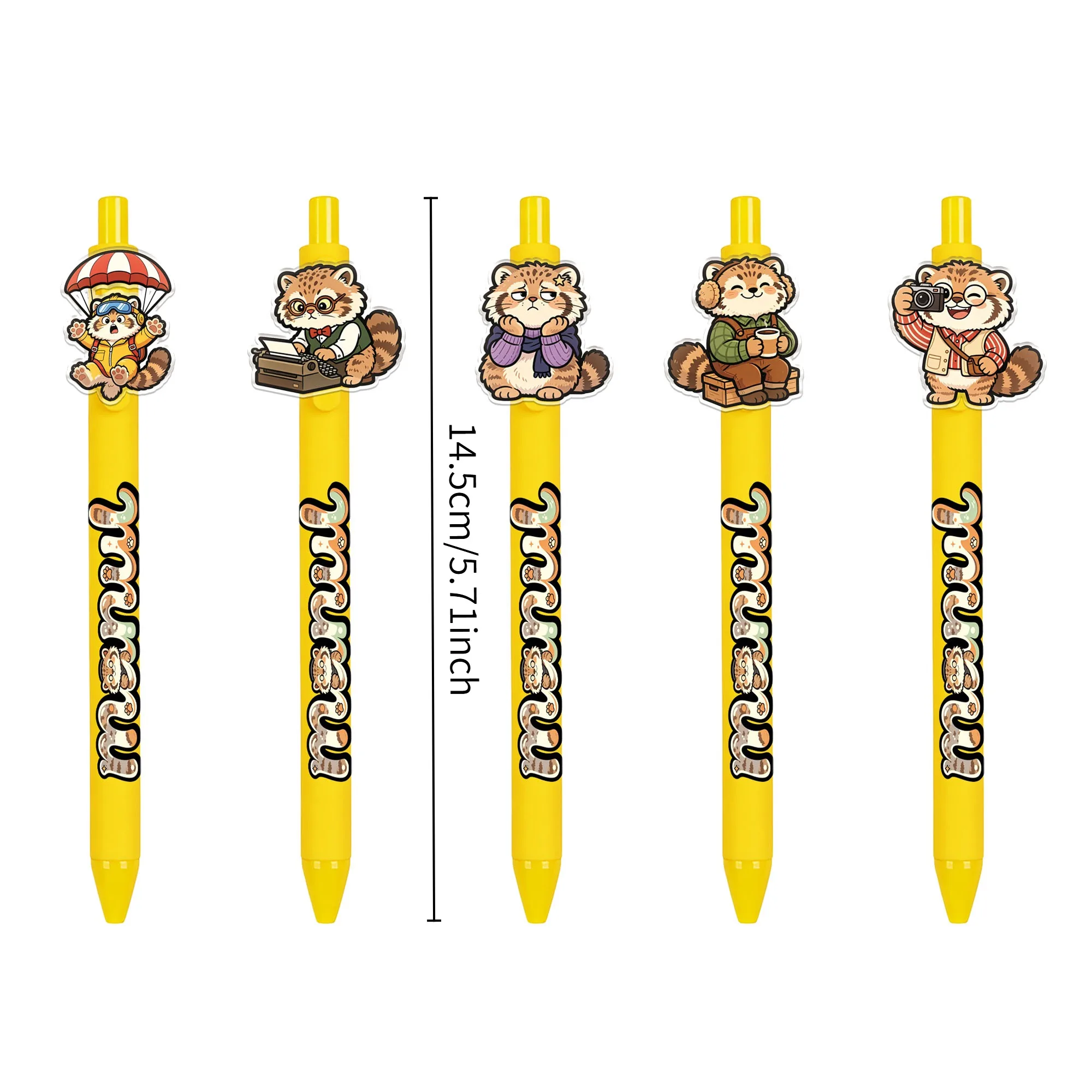 15Pcs Rabbit Hole Theme Ballpoint Pens, Writing Is Smooth, Suitable for Office and Journaling, Easy to Use, Random Patterns