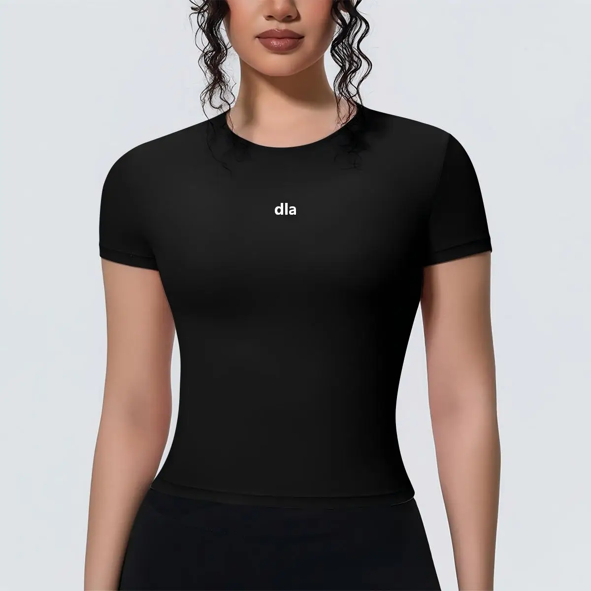 2026 New Style Sportive Soft-Looking Tight-Sleeved Breathable Yoga T-shirt for Running, Training, Fitness, Women