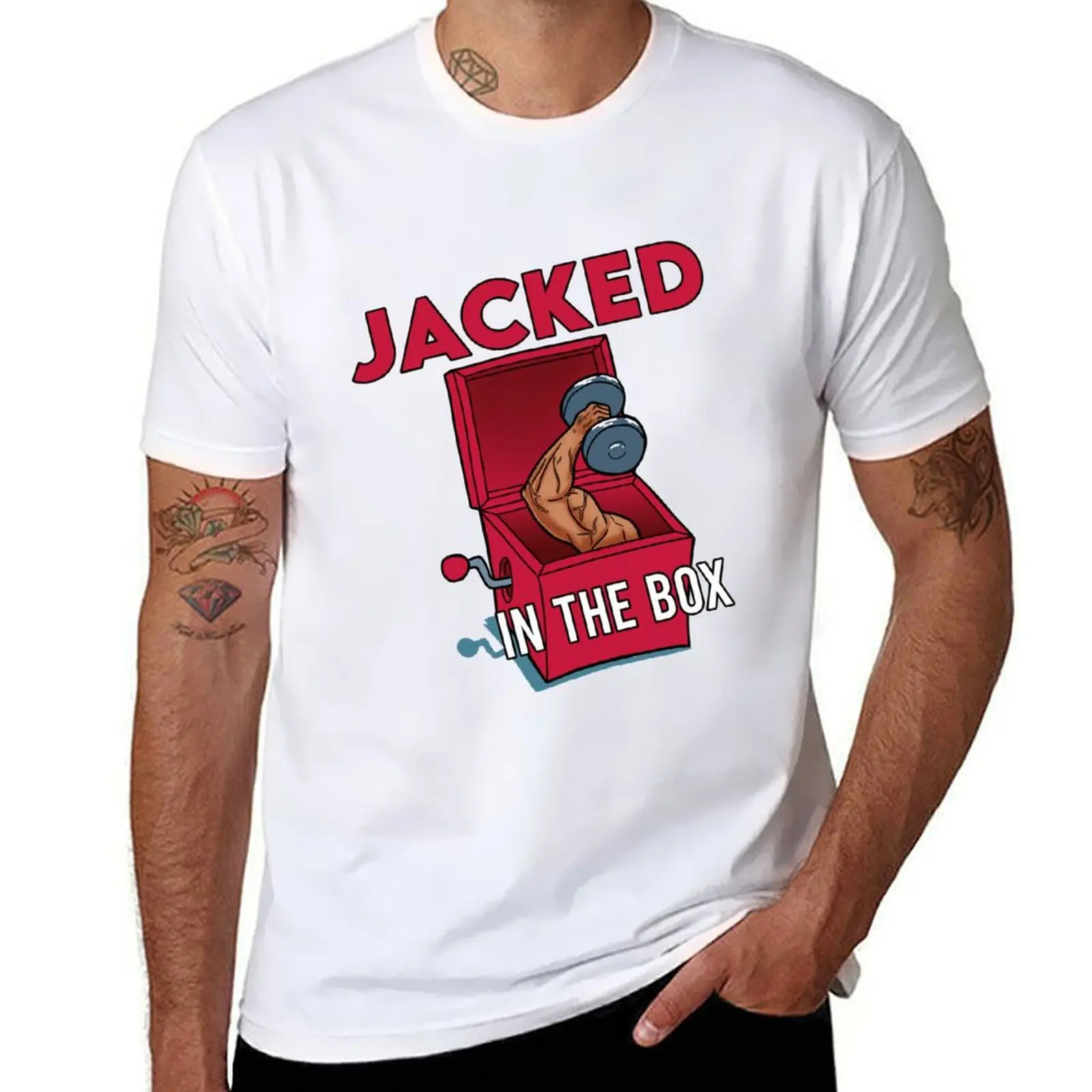 

Jacked In the Box T-Shirt t shirt man casual t shirts for man pack cotton T-Shirt