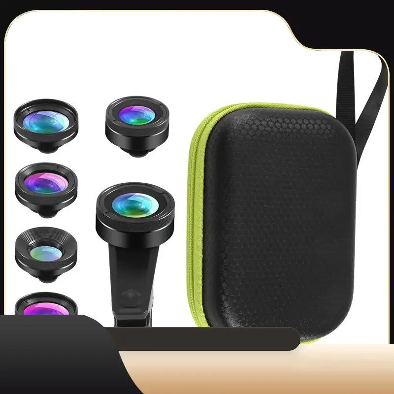 

APEXEL Новый комплект 6в1 объектива камеры Комплект объективов для фотографа мобильного телефона Макро широкоугольный фильтр «рыбий глаз» CPL для Iphone Xiaomi Mi9-