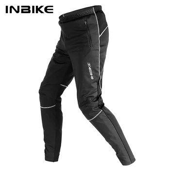 INBIKE Winter Cycling Pants Men Fleece Sports Reflective Trousers Keep Warm Thermal Bicycle Bike MTB Pants Running Clothing IN071