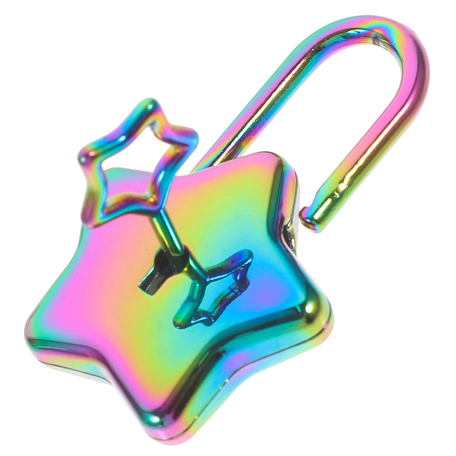 

1pc Padlock Metal Small Padlocks With Key Cute Anti-Rust Lock Diy Star Lock For Star Shaped Padlock Diary Decorative