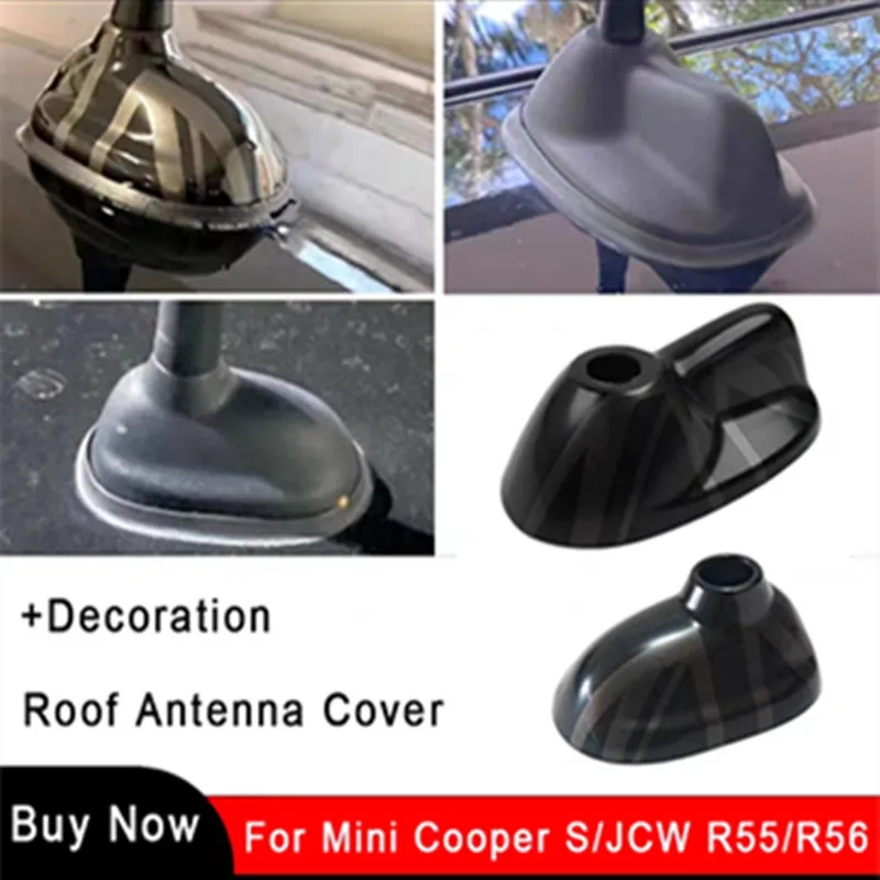 

For BMW MINI Cooper S JCW R56 R55 The Black Flag Car Exterior Trim Antenna Decoration Cover Sticker Car-Styling Accessories