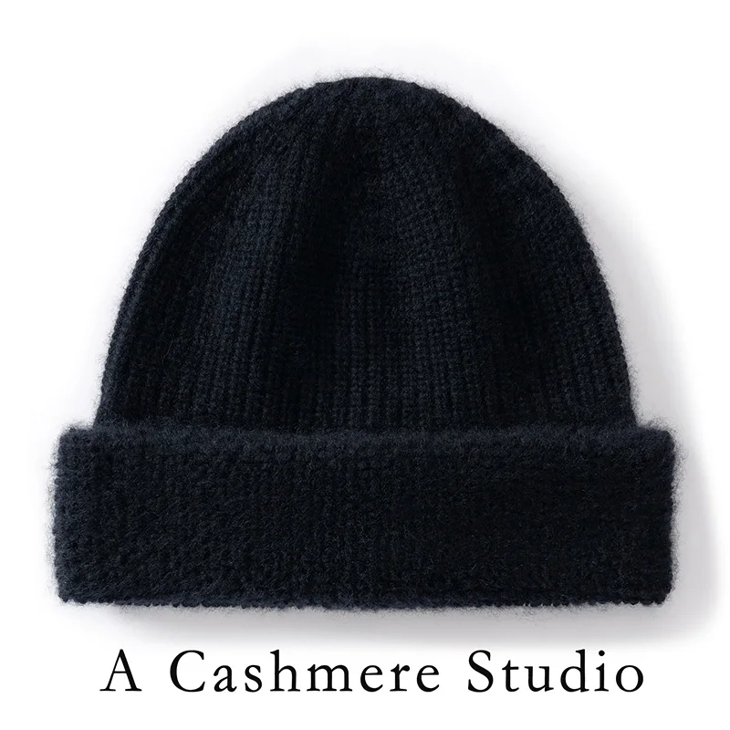 Women'S 100% Cashmere Knitted Hat A Warm And Stylish Accessory For Autumn And Winter Featuring A Towel-Like Embroidered Trim, image 8