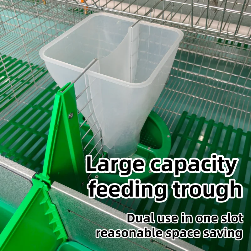 Automatic New 16 Position Breeding Rabbit House Female Rabbit Cage With Attached Nest Box Hot Dip Galvanized