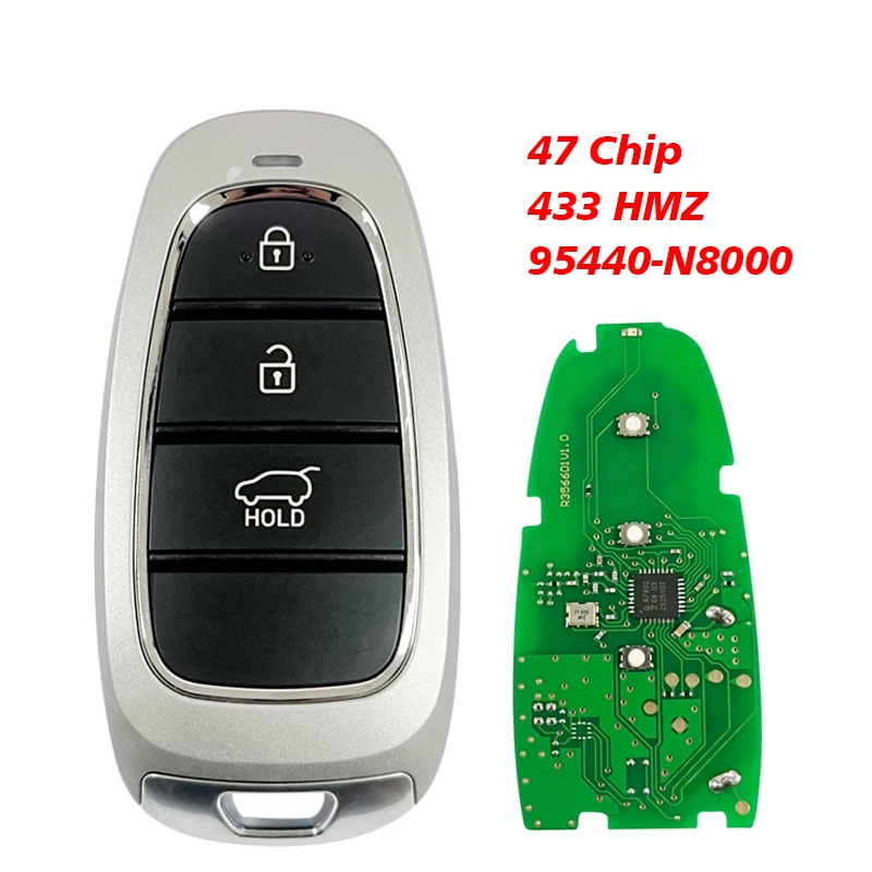 CN020267 Aftermarket  FCCID 95440-N8000 Smart Card Key For 2021+ Hyundai Tucson Remote 3 Button 47 Chip 433Mhz