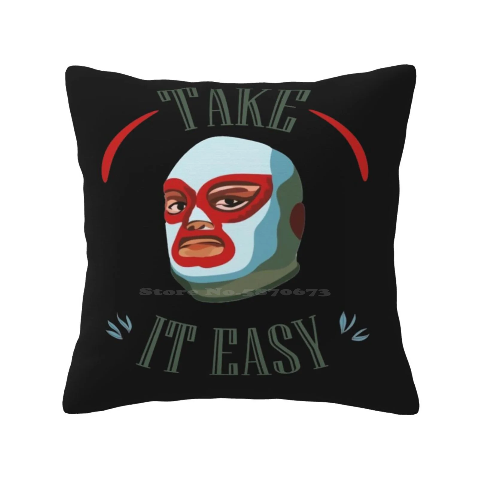 Take It Easy Soft Comfortable Pillowcase Take It Easy Nacho Libre Nachos Funny 70S Mexico Mexican