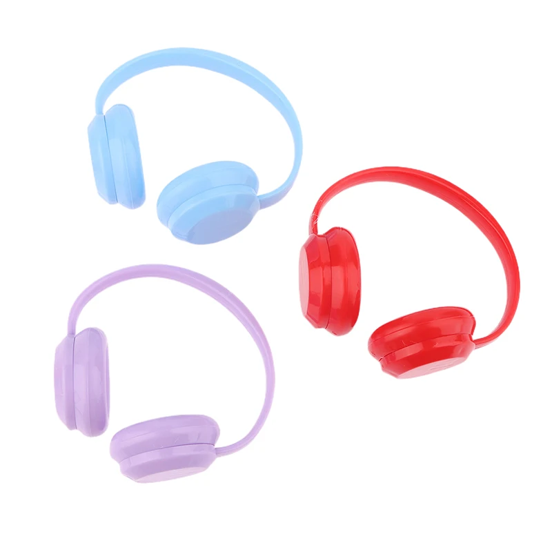Headphone Boneka Katun Earphone Lucu untuk Boneka Katun 10Cm Headset Boneka Mini Mewah Dekorasi Mode DIY Aksesori Boneka Hadiah