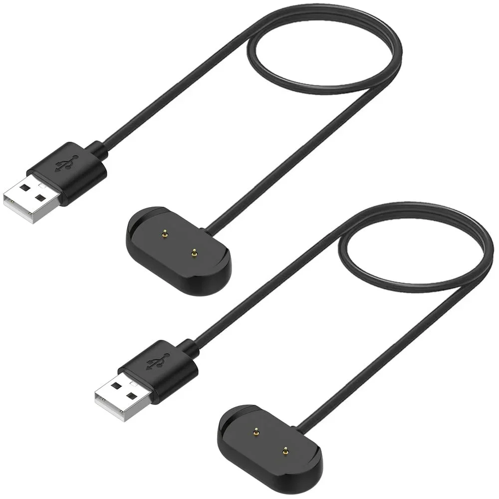 2 Pack for Amazfit T-Rex Pro Bip 5 Bip 3 Bip U Pro GTS 4 Mini GTS 2/2e GTR 2/2e USB Smart Watch Charger Replacement Charger