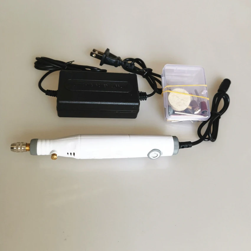 Mini Electric Grinder Kit with Power Supply, Chuck Bits, Mini Handle, Grinding Machine, Engraving Pen, 18V, 0.5-3.2mm