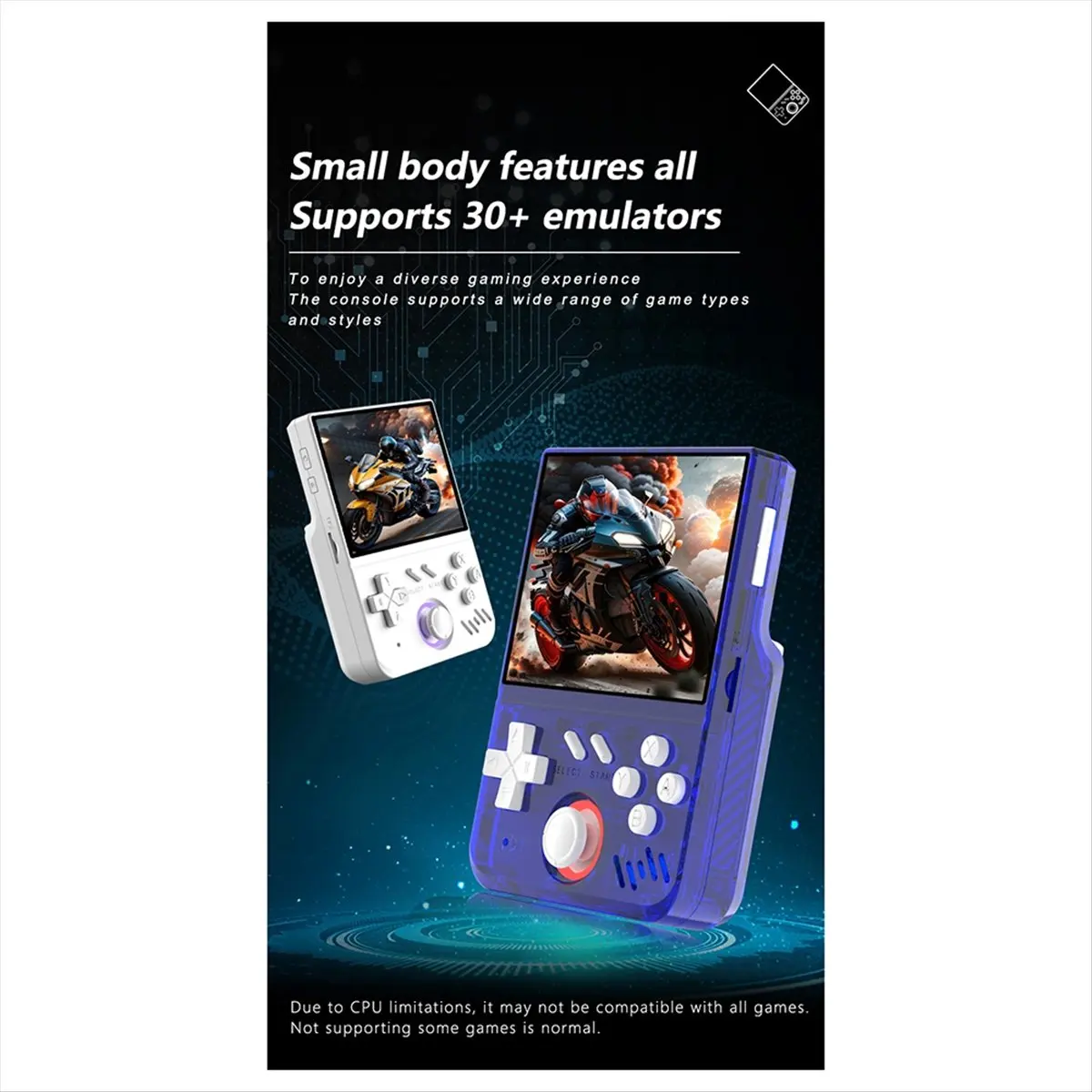 【♮•▲Today-Only!】R36 Mini Retro Handheld Game Console MY Mini 128GB 3.5inch IPS Screen Video Game Console Linux Supports 30+ Simu