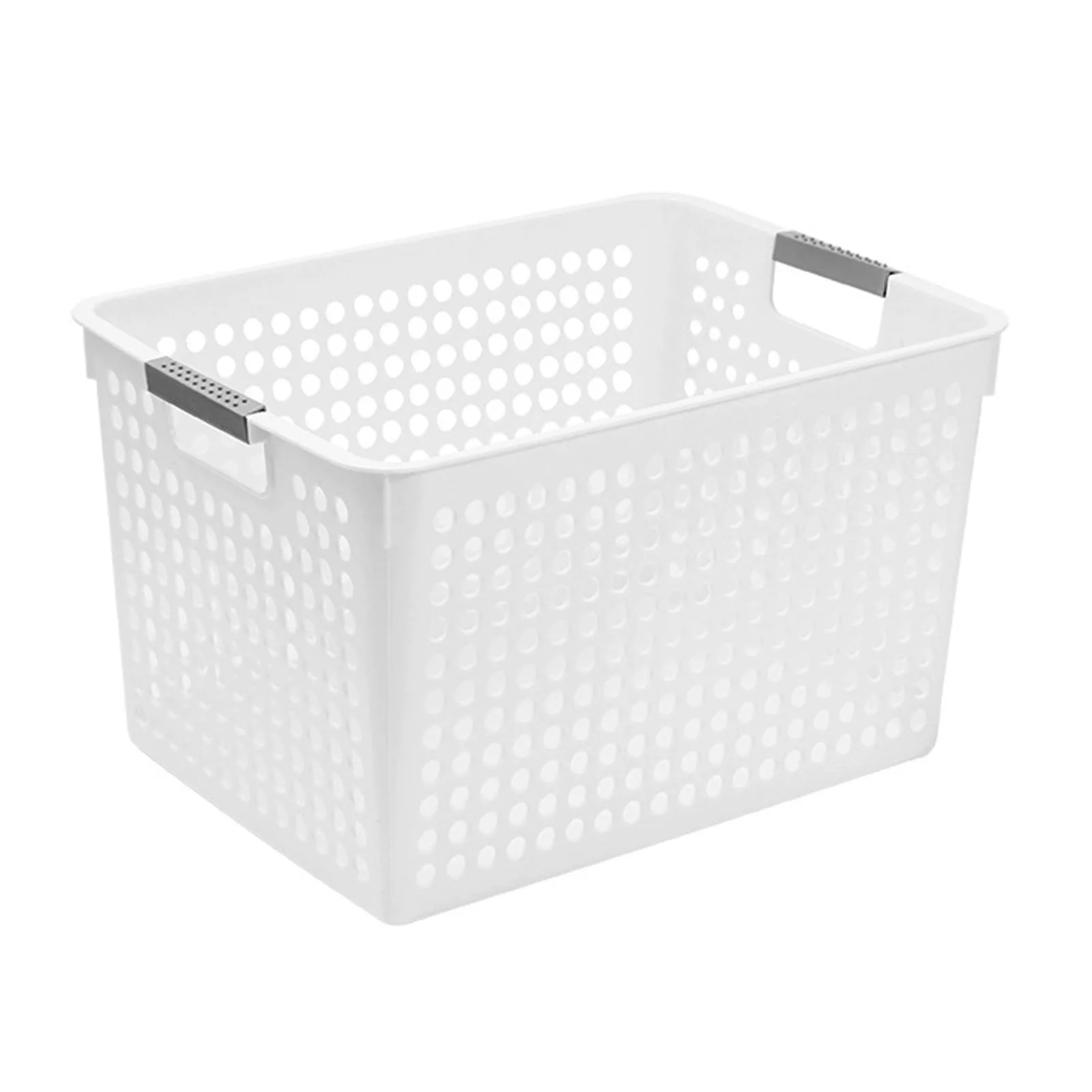 Opbergbak Plastic mandje Bureaublad Snack Organizer Opbergdoos met handvat voor voorraadkast Keuken Badkamer Kast Opbergdoos