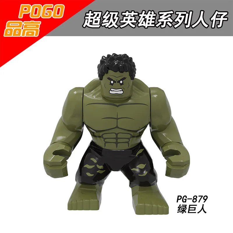 Marvel Avengers superhero action figure blocks, Spider Man, Iron Man, Panther, Hulk, Venom blocks, Assembly models, toys