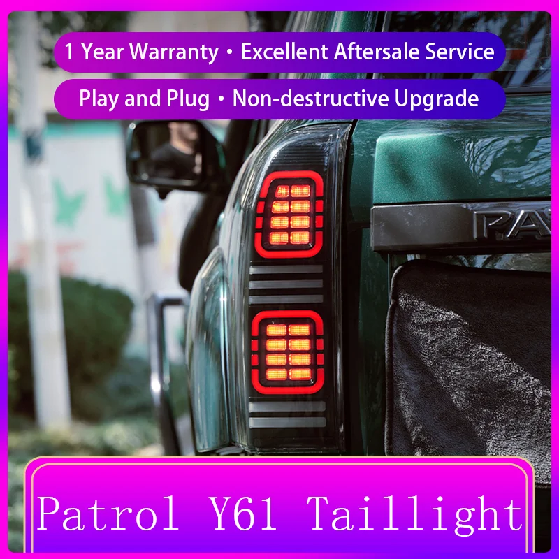 Taillight Styling FOR Nissan Patrol Y61 2005-2022 Rear Projector Lens DRL Tail Lamp LED Bulbs Car Stuff Auto Mobile Accessory