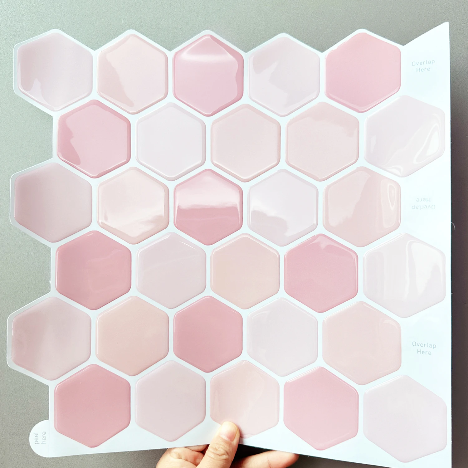 10 sheets 3D Hexagon Tiles Peel and Stick Wall Stickers Waterproof Vinyl Wallpaper Backsplash for Home Decoration&Renovation