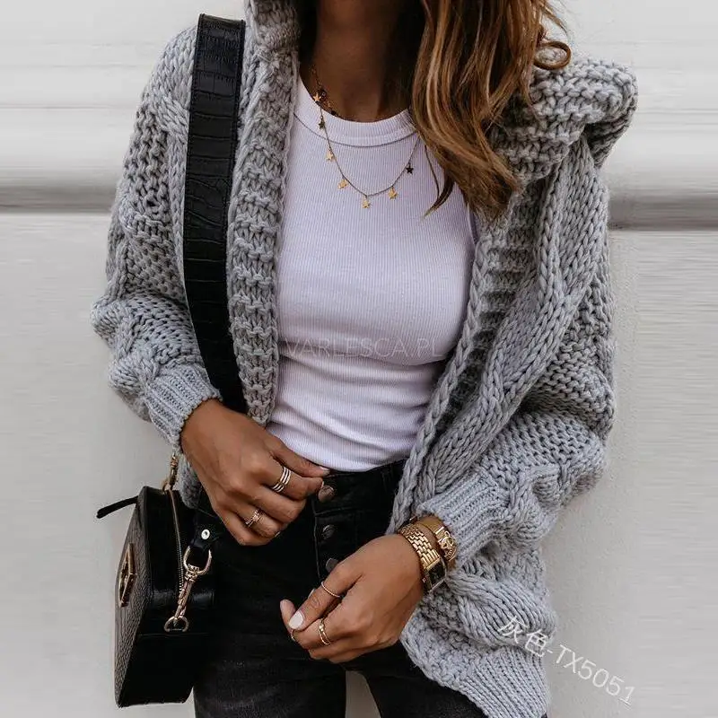 Women's Thick Needle Sweater Women's Autumn And Winter New Thickened Fashion Loose Cardigan Jacket