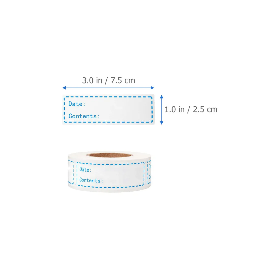 2 Rolls No Glue Required Food Labels for Refrigerator Freezer Containers Kitchen Storage Bins Spice Jars Date Tracking Labels