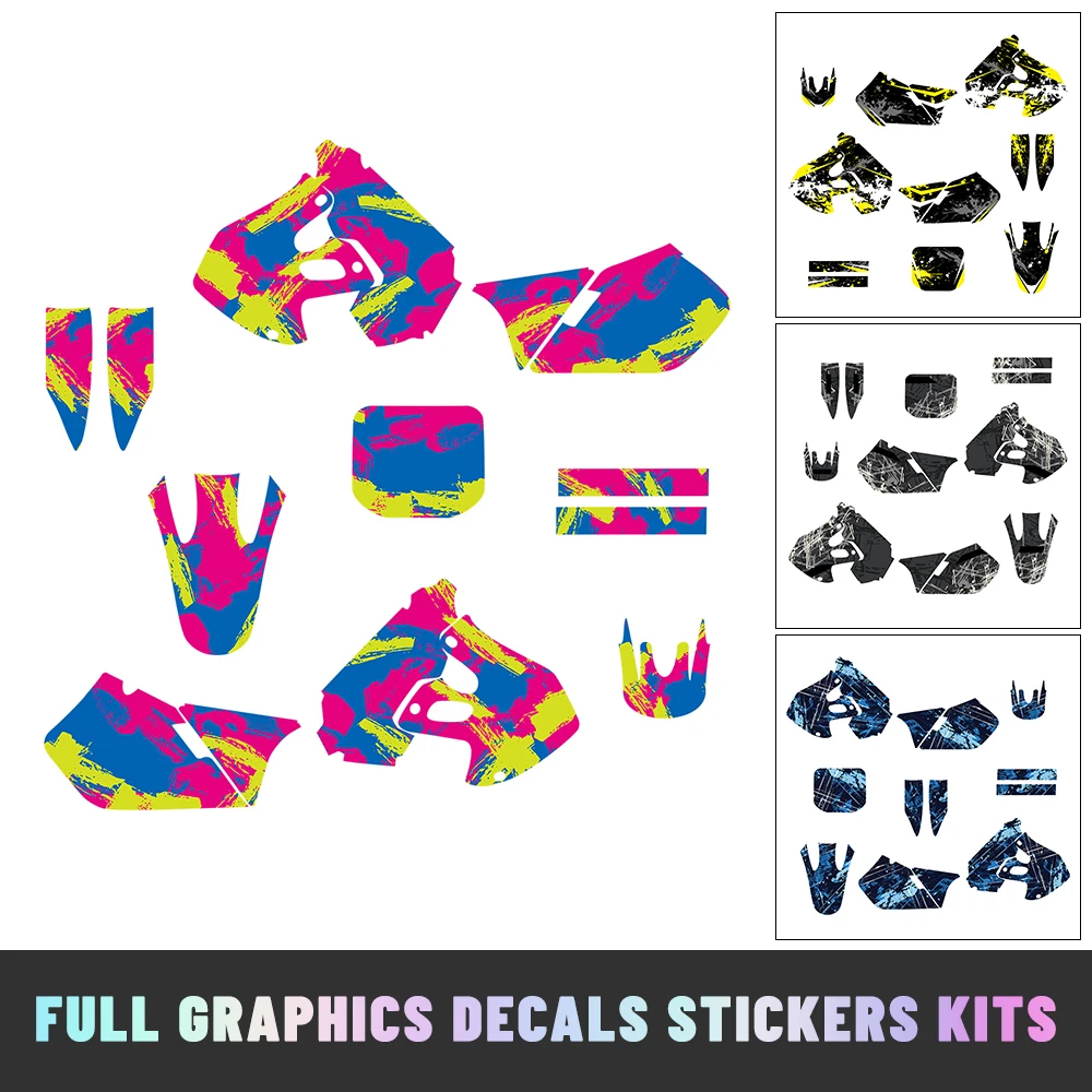 

Motocross Stickers Background Graphics Decals for Suzuki RM125 RM250 1996 1997 1998 Motorcycle Racing Sticker Decal Set