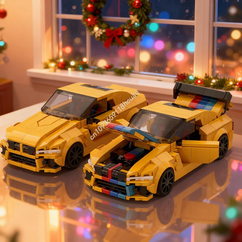 

448 деталей MOC FREE BMWedd City Champions, конструктор, рождественский подарок, архитектурные блоки, DIY, креативные игрушки, конструктор-головоломка