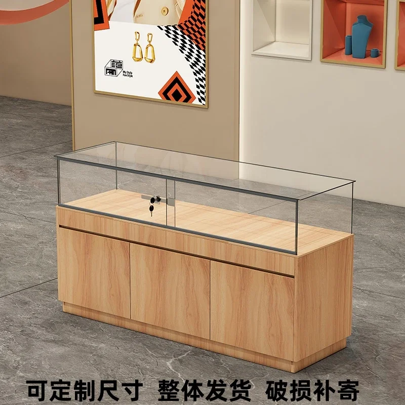 Jewelry Display Cabinet Glass Cabinet Museum Cultural Relics Antique Display Cabinet Eye Store Mobile Phone Counter Display Cabi