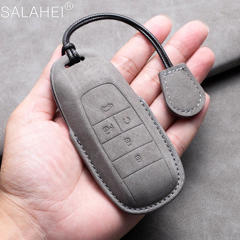 Sheepskin Car Remote Key Case Cover Shell Protector Keyless For Gac AION S PLUS New Energy Trumpchi Aion V Y LX 2023 GE3 GA3S