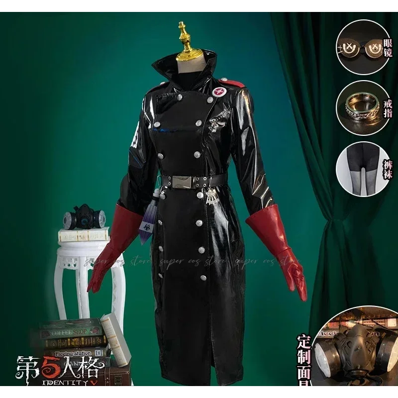 LQIdentity V Ada Mesmer psychologue appel de l'Abyss Costume robes Cosplay Costume perruque masque Costime Doomsday sauveteur Cosplay Co