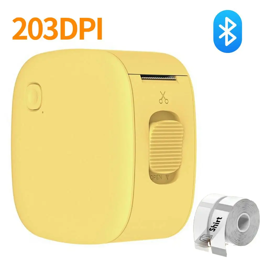 Mini Label Printer Mini Portable 203DPI Bluetooth Wireless Label Maker Name Tag Kitchen Sticker Printing Maker for Home Office