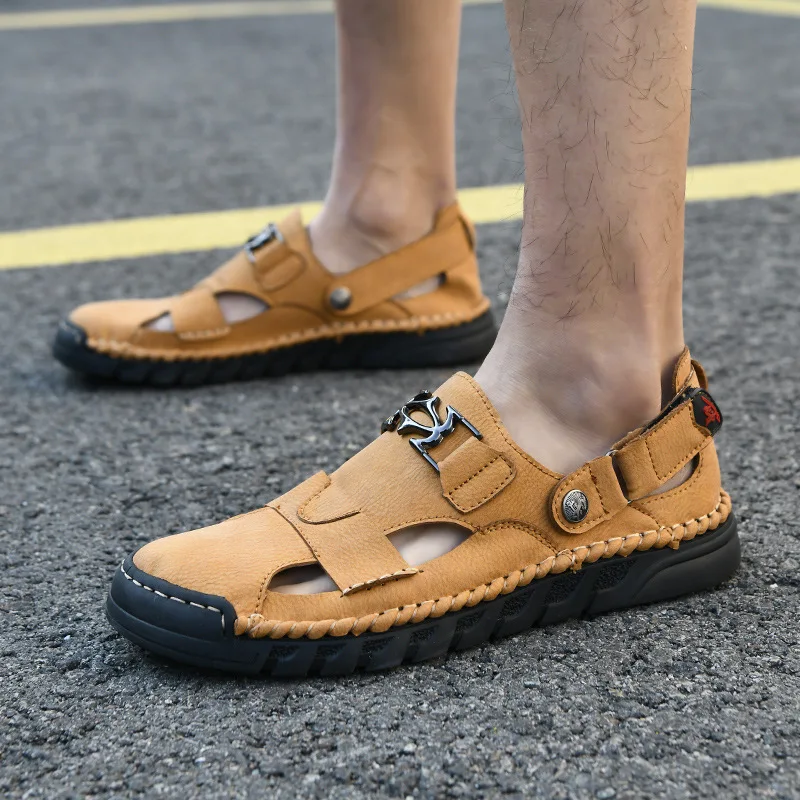 

2026 Spring/Summer Men's Large Sandals Men's Trendy Beach Shoes Casual Sandals Men's Shoes Sewing Shoes