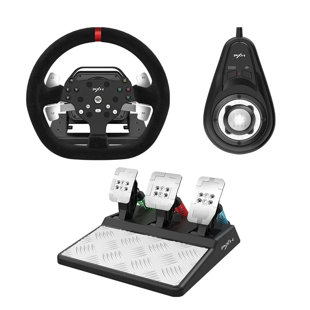 YYHC Racing wheel PXN V10 Euro Truck Direct Driving Car Steering Wheel with Pedals and Shifter for PS4 XBOX ONE/S PC