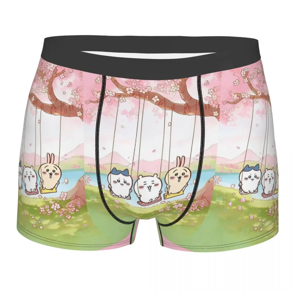

Men Chiikawa Swing Manga Boxer Briefs Shorts Panties Soft Underwear Cute Japanese Anime Homme Funny S-XXL Underpants