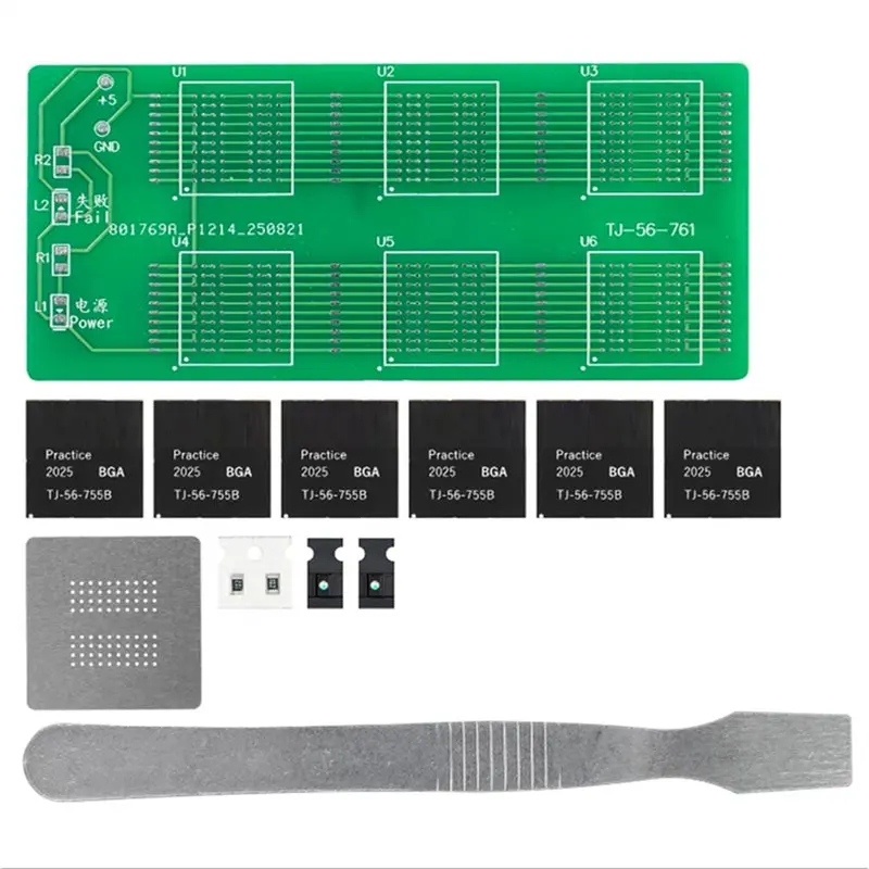 

A99E-SMD BGA Chip Single-Sided Superficies Mount Soldering Practice Teaching Training DIY Circuit Board Kit