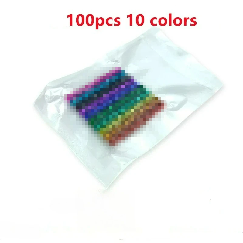 100pcs 10 Color Creative  Hook No Punch Ball Beads 5mm Hooks Set Fridge Refrigerator Traceless Decoration