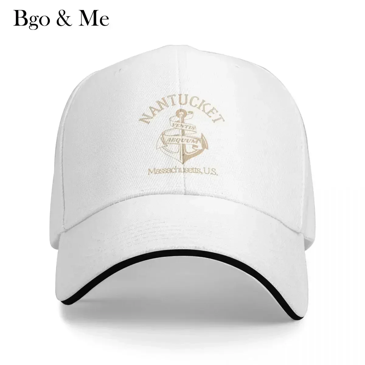 2026 Retro Anchor Nantucket Vermont U.S., Tan Text- Vintage-Style Sailing/berretto Da Baseball Nautico Cute Kids Hat Women's